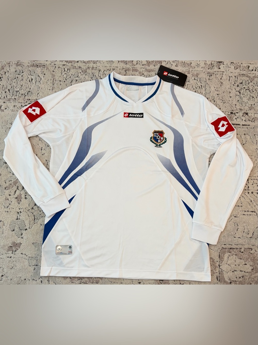 Lotto Authentic Panama National Team 2009/2010 White Long Sleeve Jersey Men’s XL